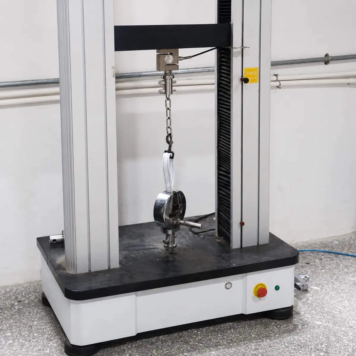 Custom dog harness webbing and hardware pull-strength quality testing
