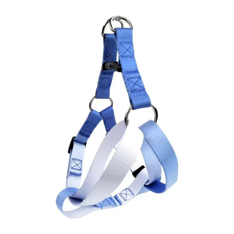 sky blue and white ombre gradient dog harness thumbnail