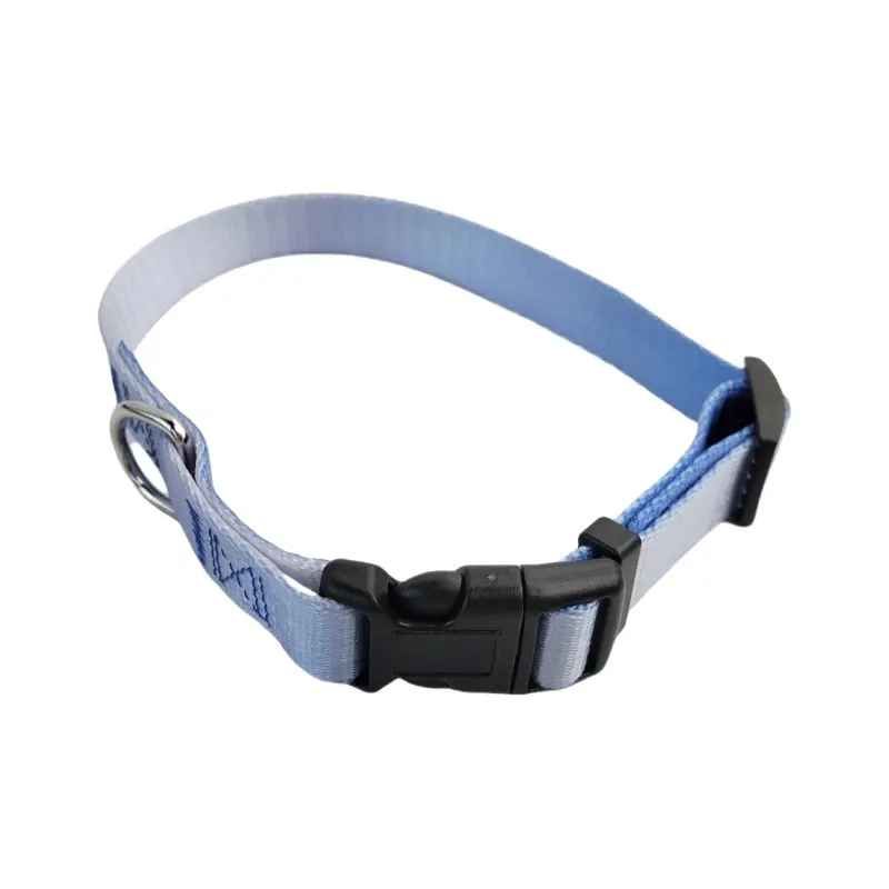 Ice blue ombre gradient dog collar thumbnail