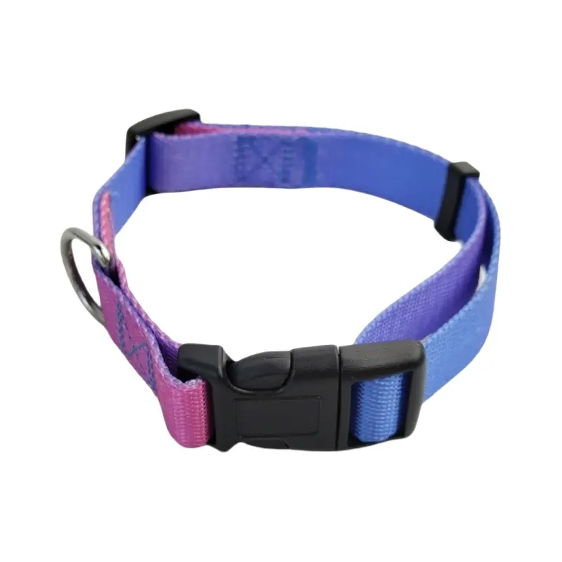 Purple and blue ombre gradient dog collar thumbnail