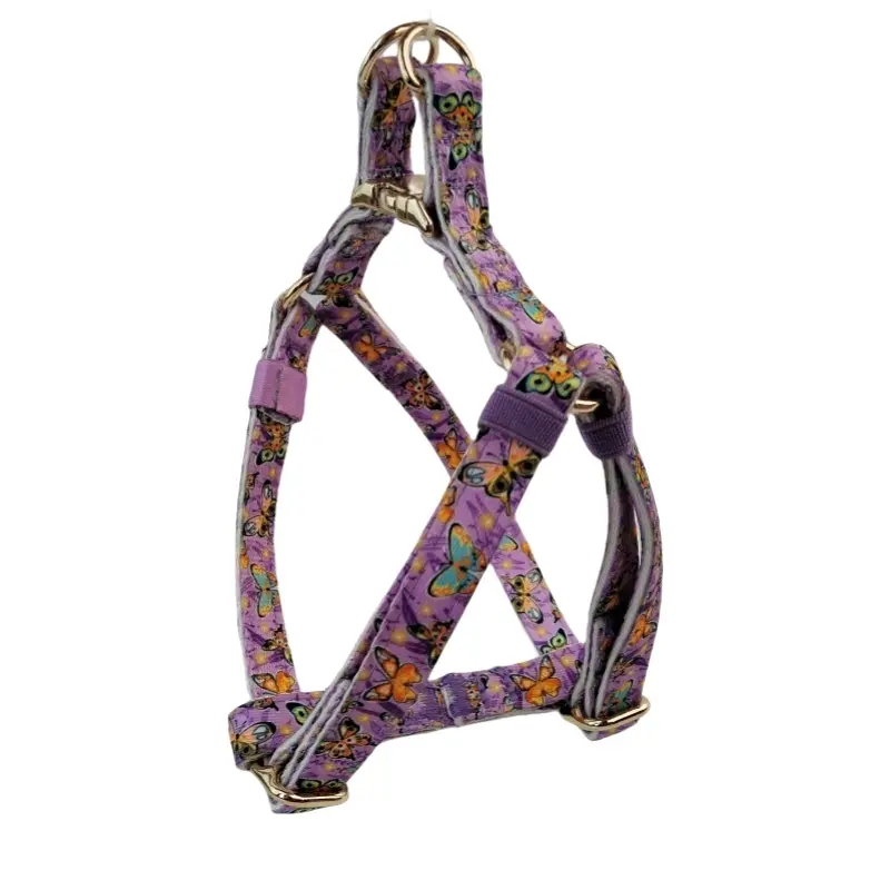 Butterfly Print metal buckle dog harness thumbnail