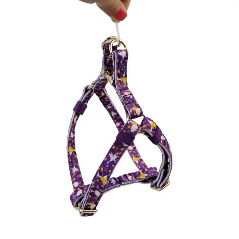 Lemon Duck Print metal buckle dog harness thumbnail