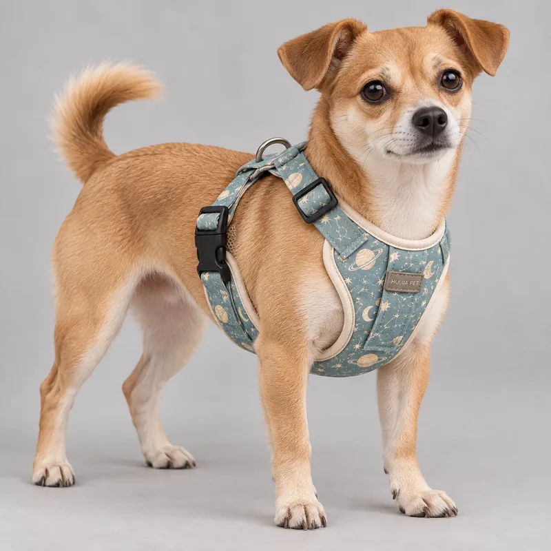 Celestial Padded Vest Harness — on-pet product visualization
